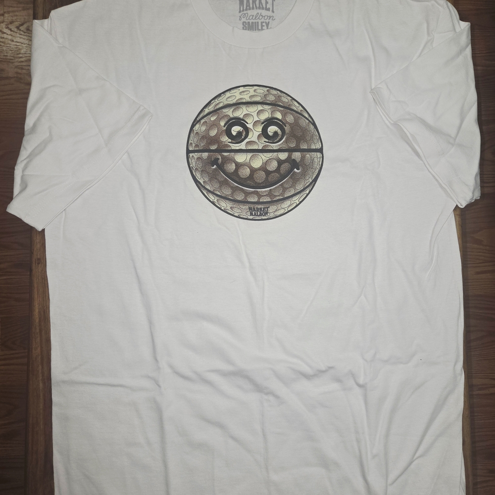 Smiley Golf Graphic Tee - White